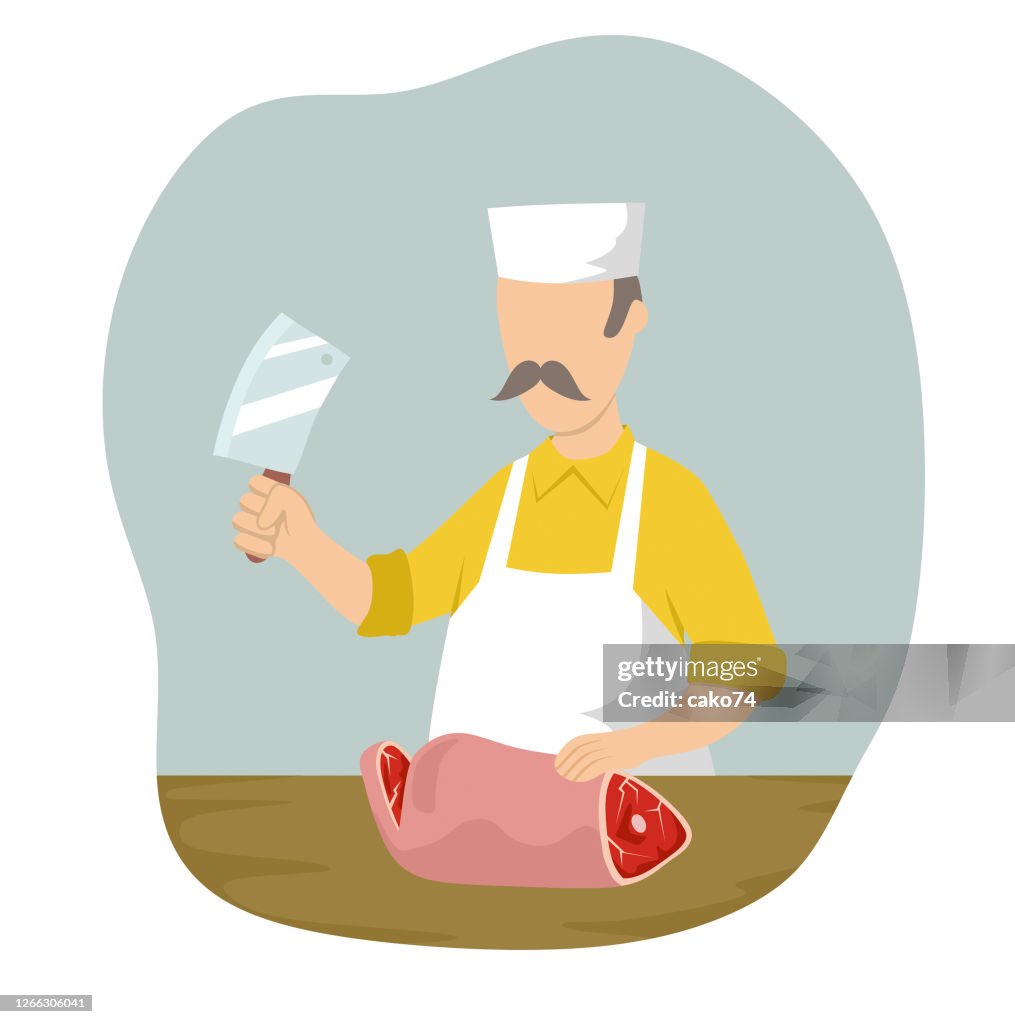 Butcher stock illustration