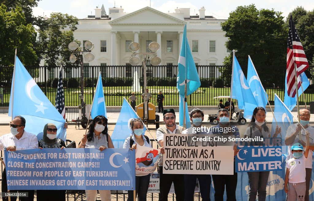 Rally Held Outside White House Against China Calls On US To End Trade Deal