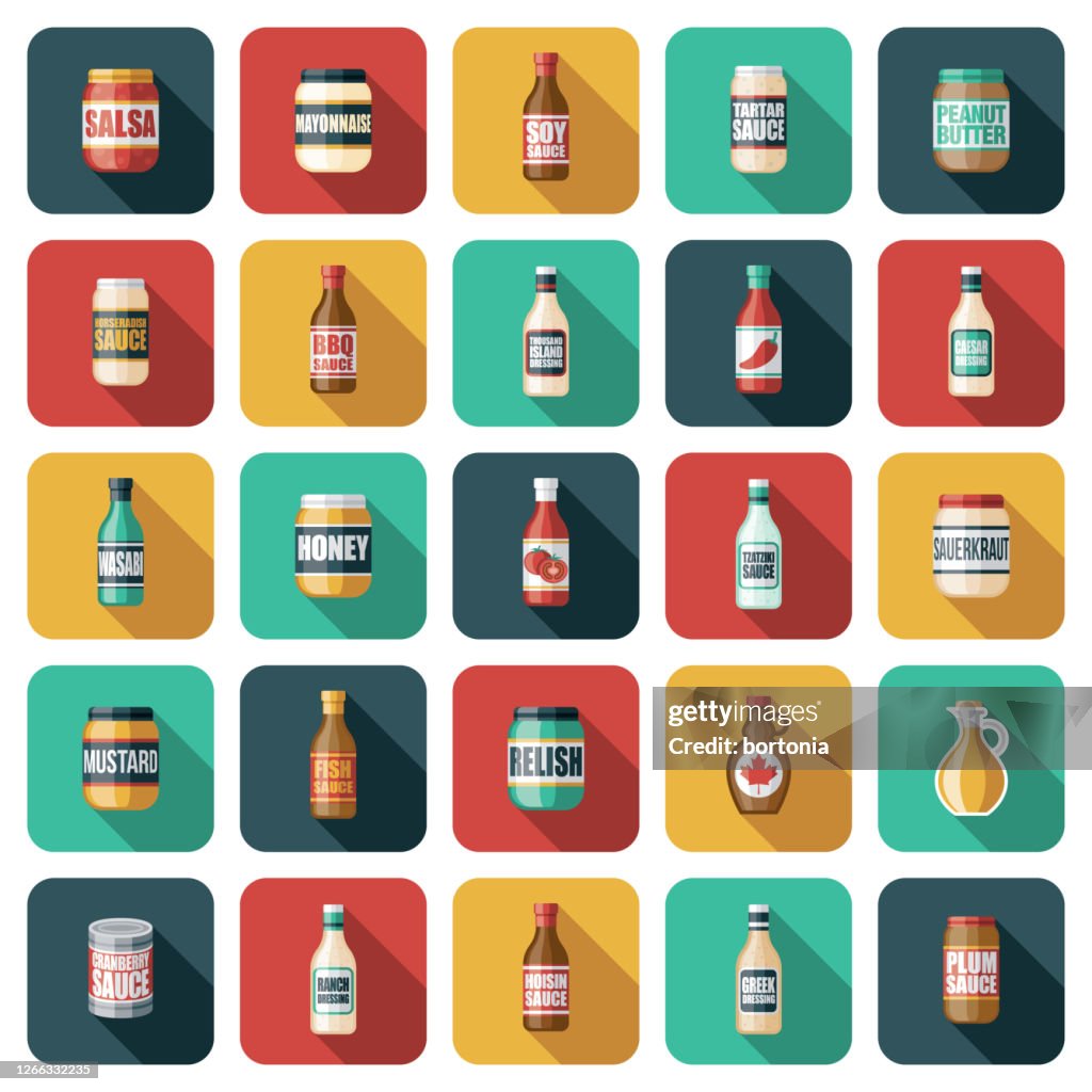 Condiments Icon Set