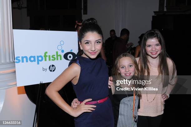 Jennessa Rose, Ellery Sprayberry and Jadin Gould attend ABC's "Extreme Makeover: Home Edition" Season 9 Premiere on September 25, 2011 in Los...