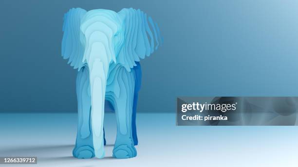 forme d’éléphant - animaux origami photos et images de collection