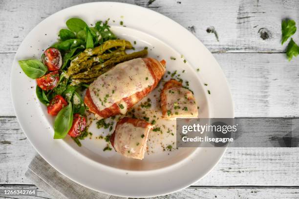 diverse keto dishes - cordon bleu stock pictures, royalty-free photos & images