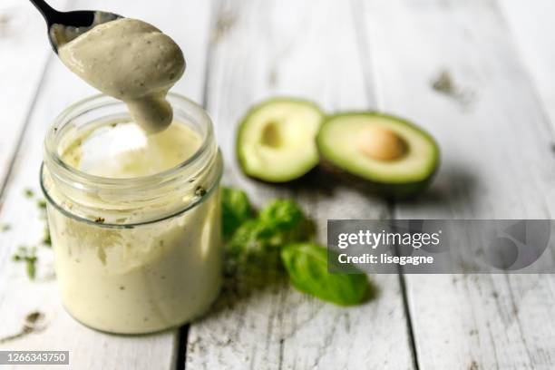 diverse keto-gerichte - avocado oil stock-fotos und bilder