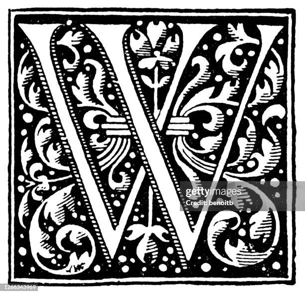 Medieval Illuminated Letter High Res Illustrations - Getty Images