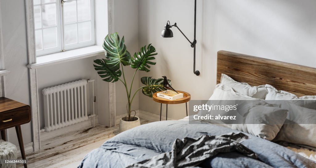 Digital generierte Häusliche Schlafzimmer Innenausstattung