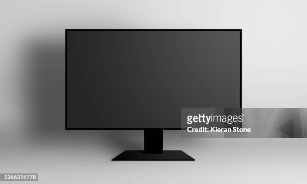 blank monitor screen - fernseher freisteller stock-fotos und bilder