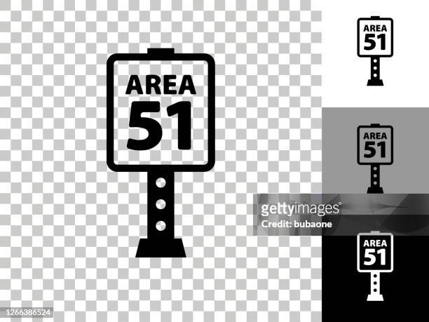 illustrations, cliparts, dessins animés et icônes de icône de signe zone 51 sur fond transparent de damier - area 51