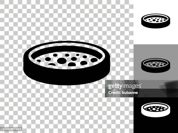 stockillustraties, clipart, cartoons en iconen met petri dish pictogram op schaakbord transparante achtergrond - genetic variant