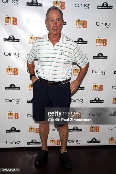 Mayor Michael R. Bloomberg attends the 2nd annual Mario Batali Foundation Swing Session Celebrity Golf Classic at Liberty National Golf Club on...