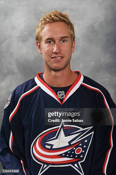 Jeff Carter of the Columbus Blue Jackets poses for his headshot on September 16, 2011 at Nationwide Arena in Columbus, Ohio.