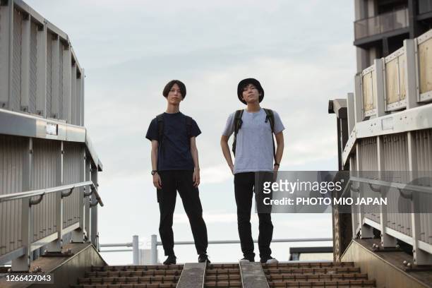 millennial men living in the suburban city in japan - 若者文化 ストックフォトと画像