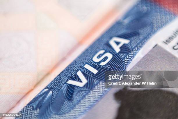 american visa - emigration and immigration foto e immagini stock