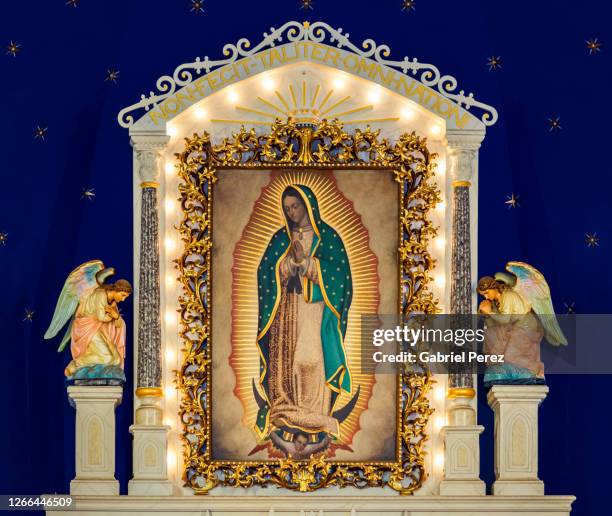 our lady of guadalupe - catholic altar stock pictures, royalty-free photos & images