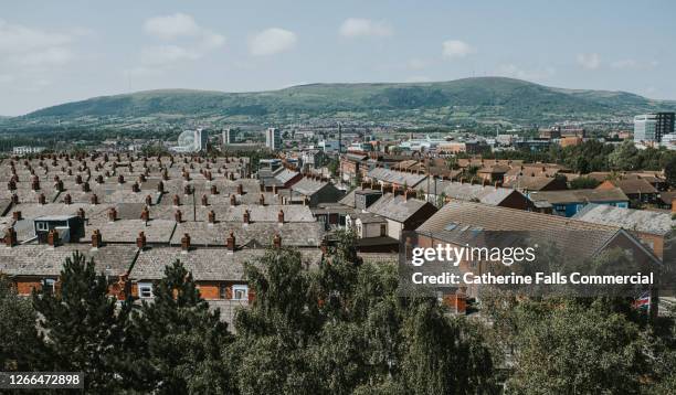 view of belfast city, northern ireland - northern ireland foto e immagini stock