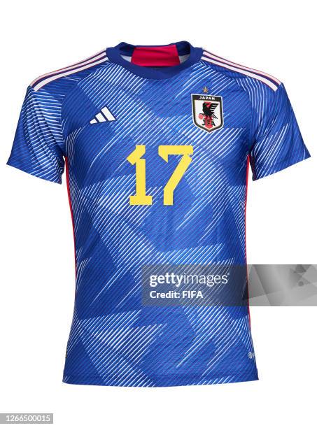 On display the Japan shirt for the FIFA Women's World Cup 2023 in Australia and New Zealand.