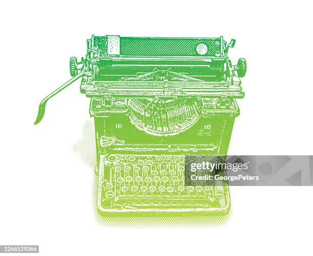 antique typewriter - typewriter keys stock illustrations