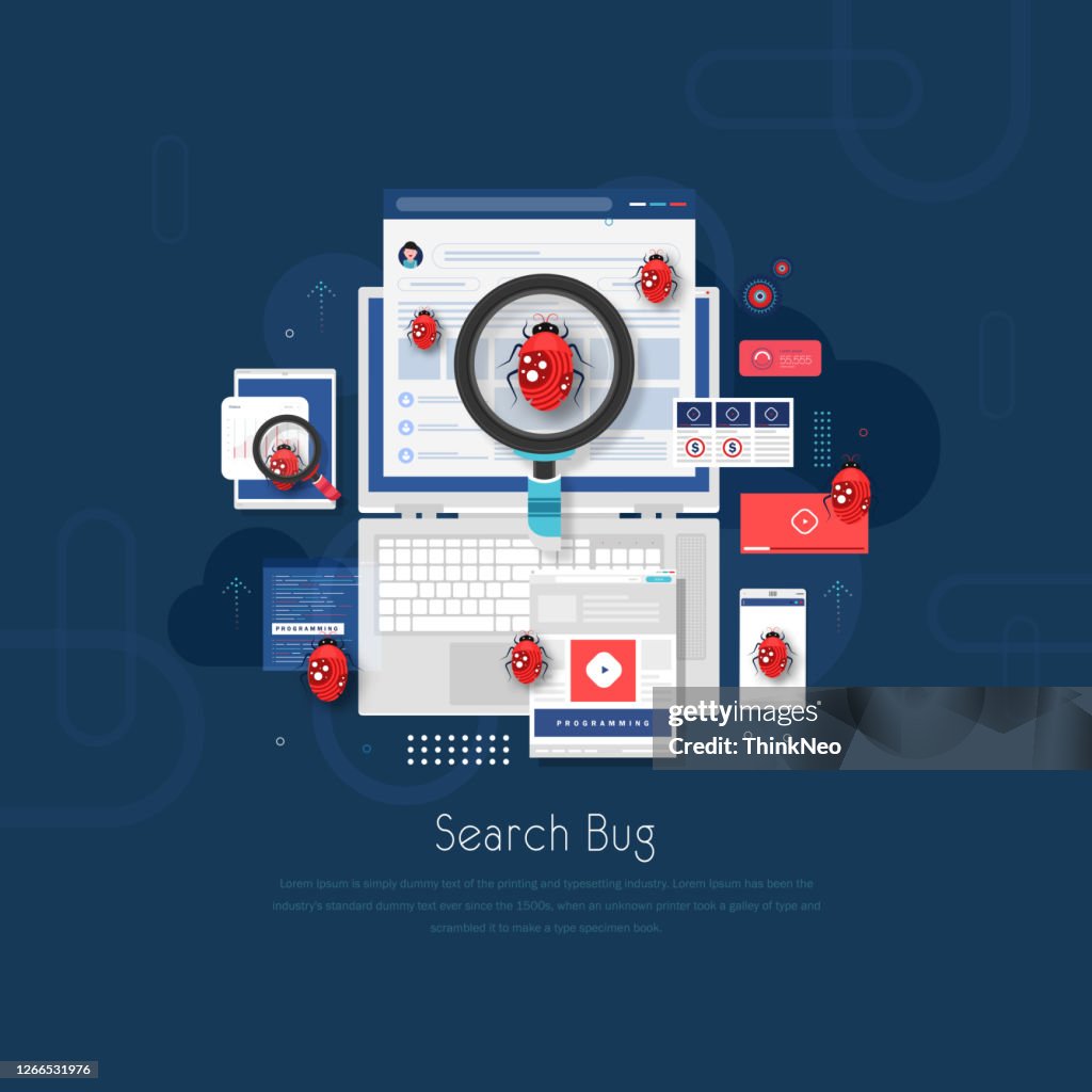 Programing Test Picture Programmers Testing Applications Stock Illustration High-Res Vector ...