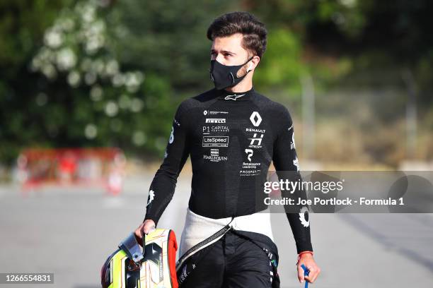 Max Fewtrell of Great Britain and Hitech Grand Prix walks to the grid before race two of the Formula 3 Championship at Circuit de Barcelona-Catalunya...