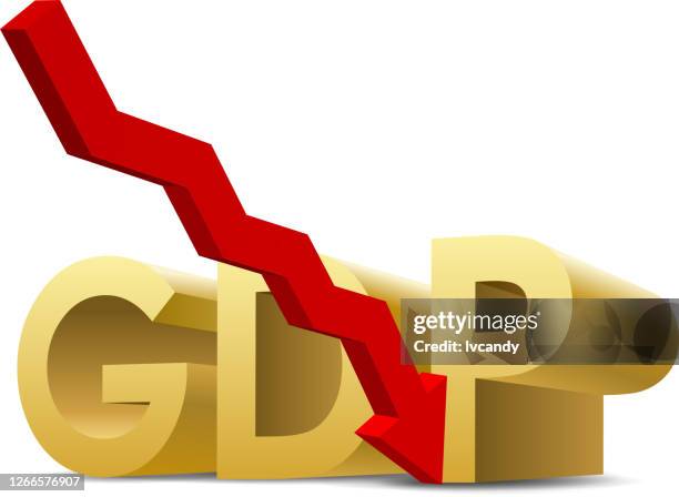 gdp moving down - gross domestic product stock illustrations