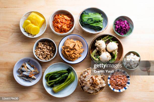 japanese fermented food - side dish stock pictures, royalty-free photos & images