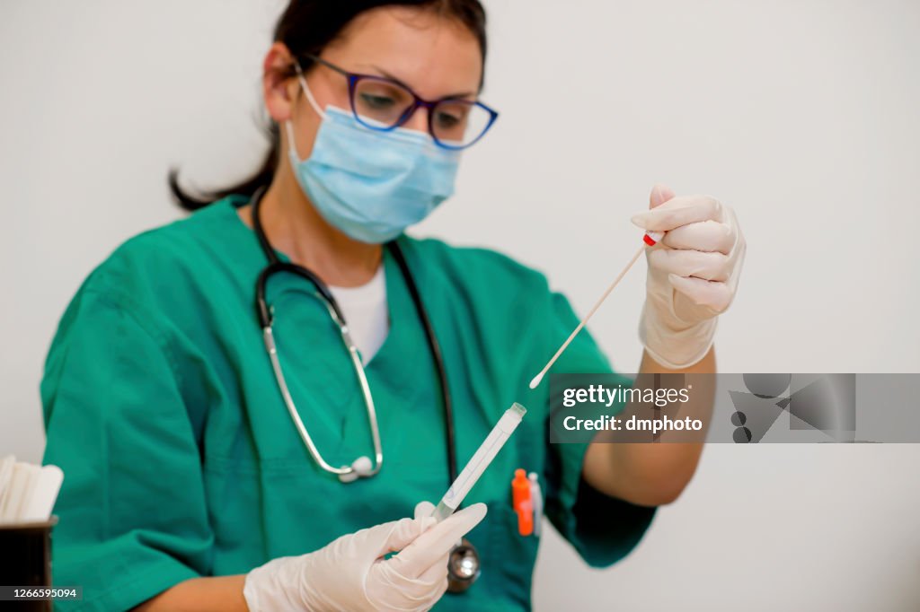 Hand Swab Sampling Swab Sampling High-Res Stock Photo - Getty Images