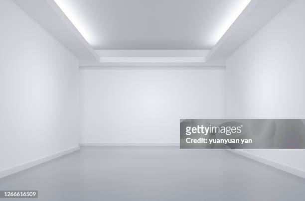 3d rendering exhibition background - white colour stock pictures, royalty-free photos & images