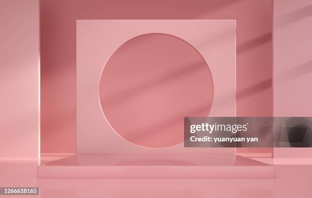 3d rendering exhibition background - ピンク　cg ストックフォトと画像