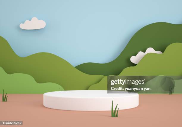 3d rendering nature product background - 3d environment stock pictures, royalty-free photos & images
