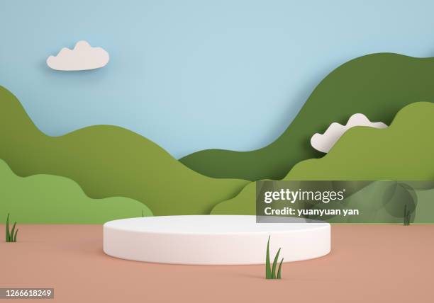 3d rendering nature product background - summer copy space stock pictures, royalty-free photos & images