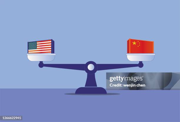 tianping and american containers, chinese containers - china balance stock illustrations