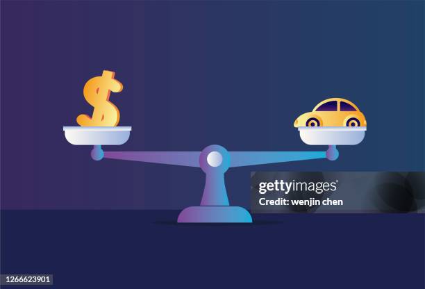 libra and dollars, cars - new car stock illustrations