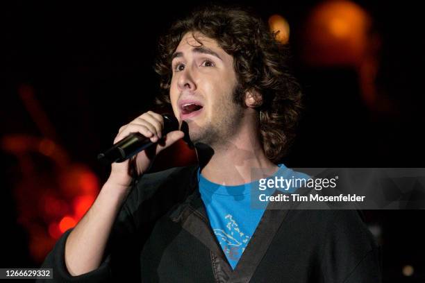 Josh Groban performs during his "Closer" tour at Shoreline Amphitheatre on August 24, 2004 in Mountain View, California.