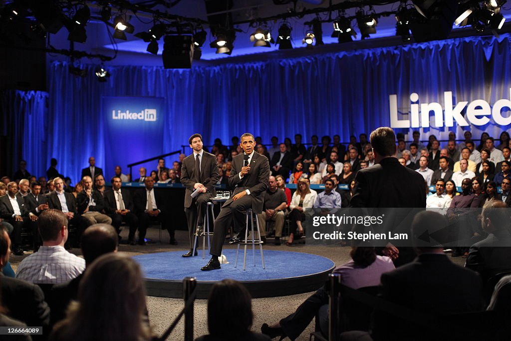 Obama Participates In Linkedin Town Hall