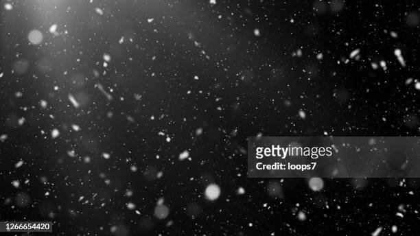 huge snowflake snowfall in the night - multi layered effect stock illustrations