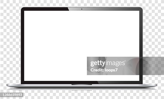 Blank white screen laptop isolated Blank white screen laptop isolated