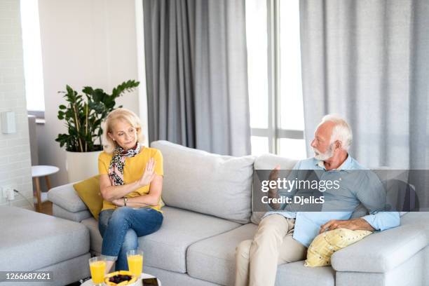 senior couple having relationship difficulties. - ignoring stock pictures, royalty-free photos & images