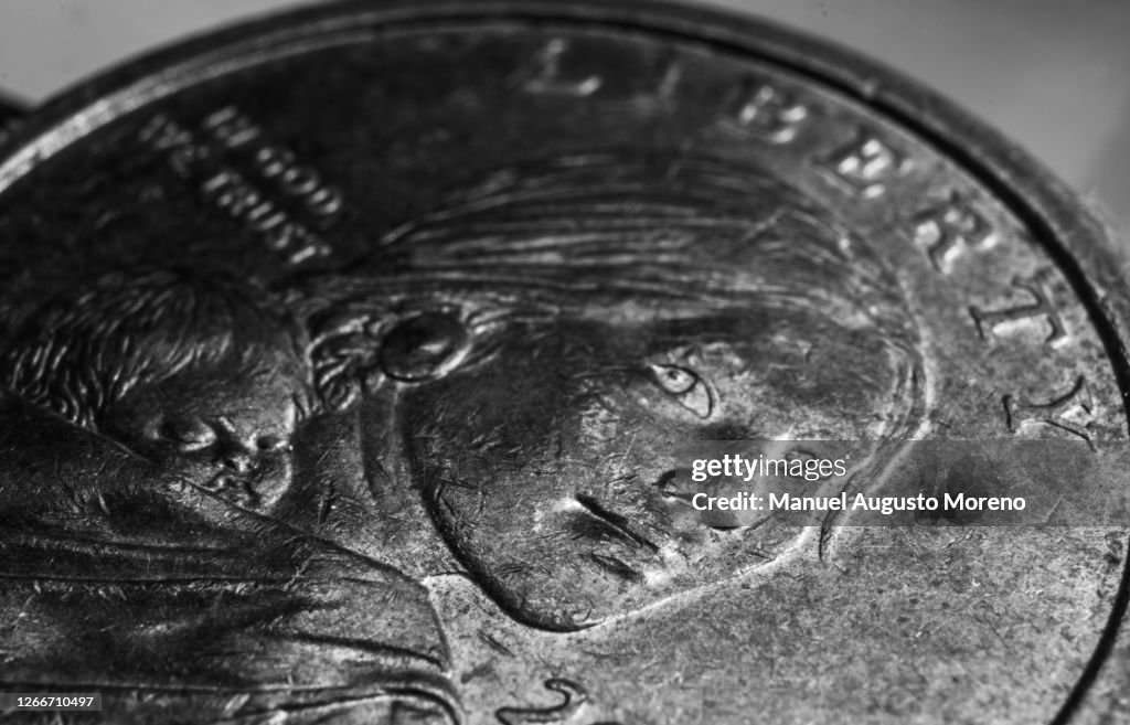 Close-Up of a Portrait of a Sacagawea US Dollar
