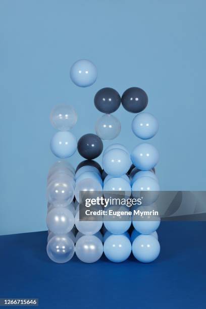 abstract multi-colored spheres - atom fusion stock pictures, royalty-free photos & images