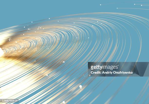 orbiting around glass sphere. - glass material stock pictures, royalty-free photos & images