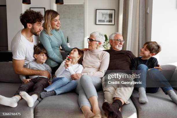 gran familia - large family fotografías e imágenes de stock