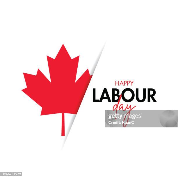 stockillustraties, clipart, cartoons en iconen met de poster van de dag van de arbeid. fijne dag van de arbeid. canada happy labour day vector illustratie stock illustratie - canada