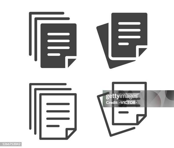 stockillustraties, clipart, cartoons en iconen met documenten - illustratiepictogrammen - pile of paper