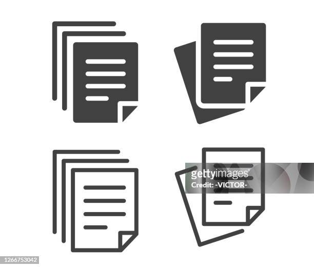 documents - illustration icons - document stock illustrations