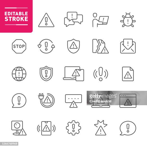 warning icons - concentration stock illustrations
