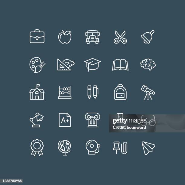 education line icons editable stroke - lesebrille stock-grafiken, -clipart, -cartoons und -symbole
