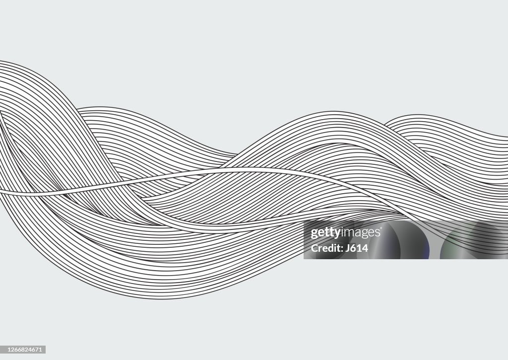 Abstract flow doodle background