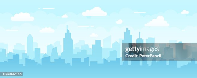 Abstract Modern City Skyline - Seamless Vector Pattern Abstract Modern City Skyline - Seamless Vector Pattern