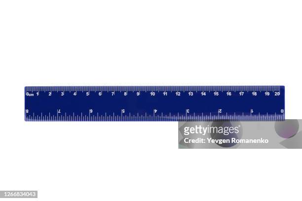 blue plastic ruler isolated on white background - rules stock pictures, royalty-free photos & images