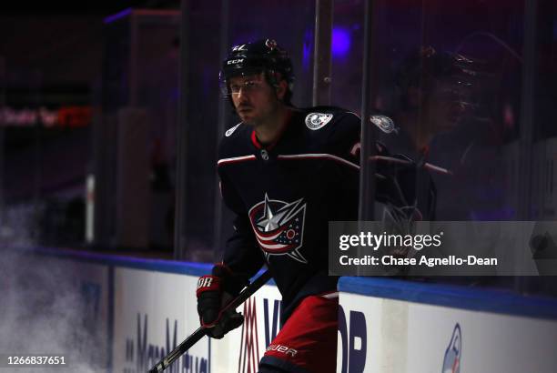 Ryan Murray of the Columbus Blue Jackets takes the ice to play against the Tampa Bay Lightning in Game Four of the Eastern Conference First Round...