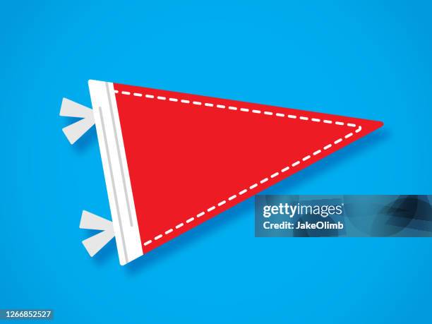 illustrations, cliparts, dessins animés et icônes de pennant flag flat - cheerleader